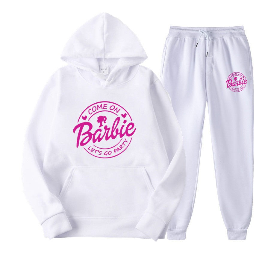 Women's Letter Print Two-Piece Sweatshirt & Jogger Set