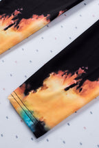 Tie-Dye Hollow-Out High Waist Leggings