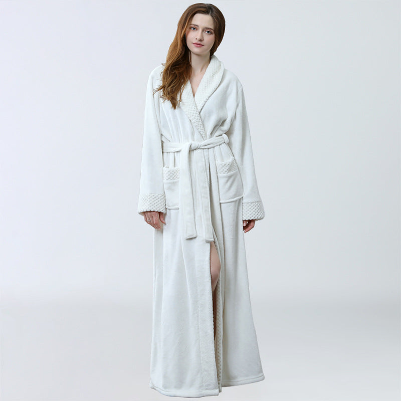 Fleece Flannel Bathrobe
