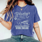 Distressed Print Short Sleeve Top