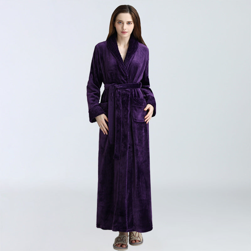 Fleece Flannel Bathrobe