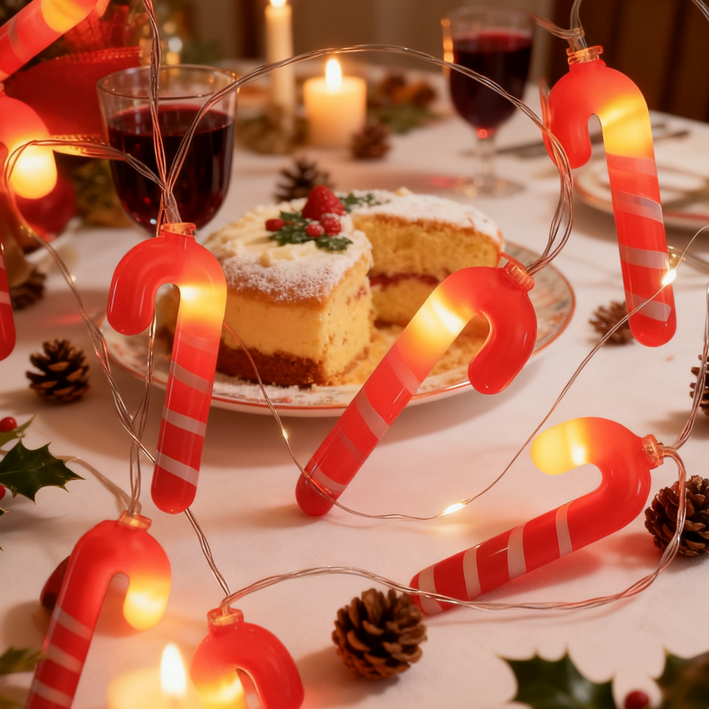 Candy Cane LED Fairy Light String