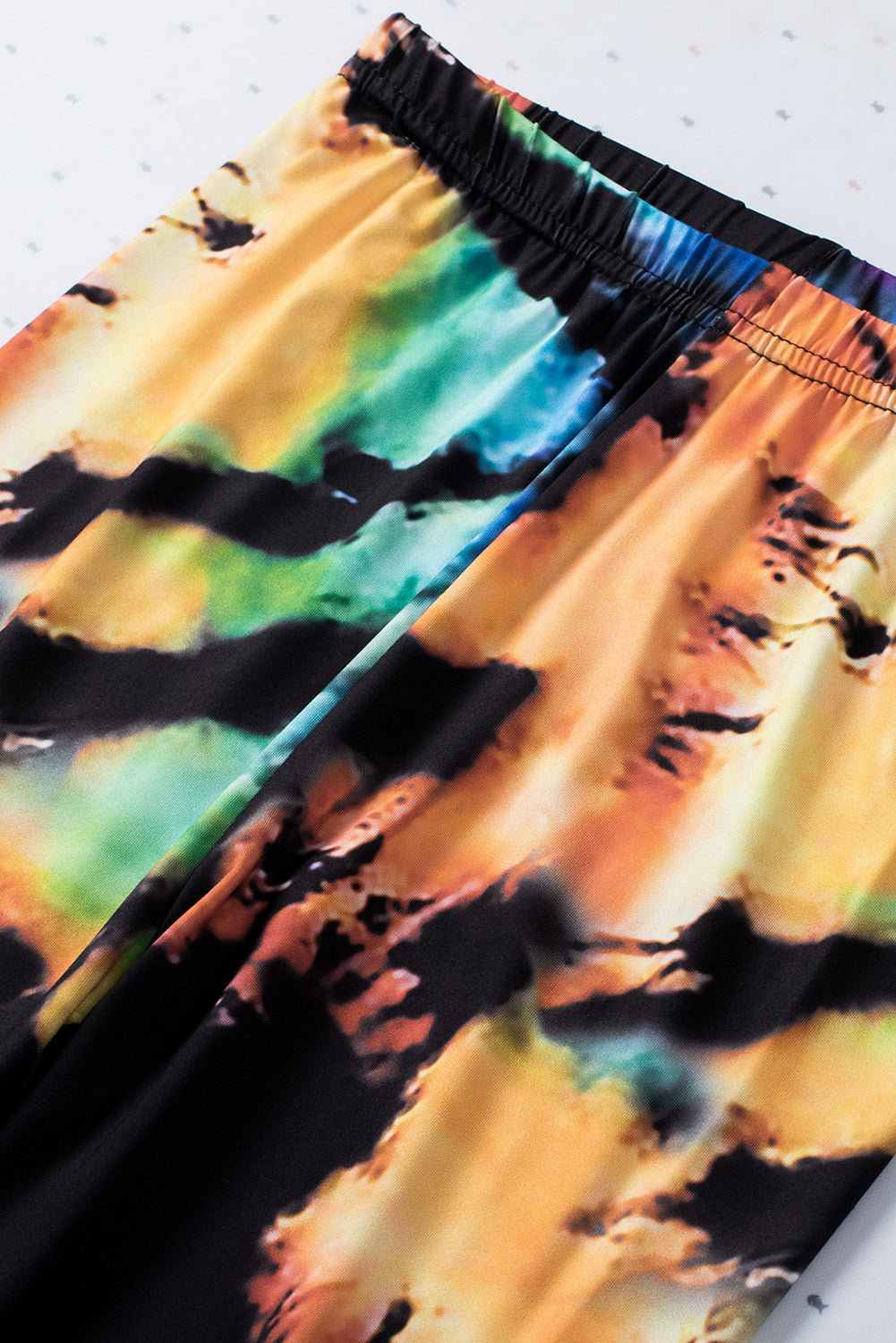 Tie-Dye Hollow-Out High Waist Leggings