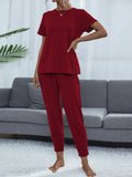 Shiny Tie-Detail Lounge Set