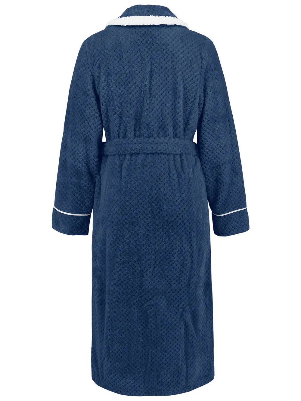 Contrast Trim Tie-Waist Lounge Nightgown