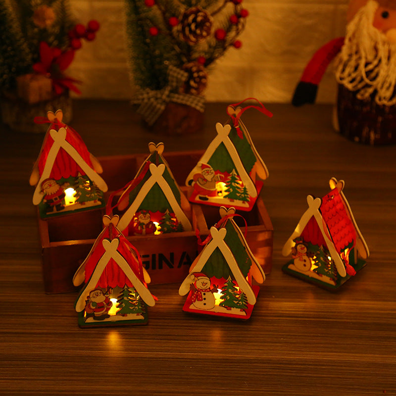 Wooden Christmas Figurine Decoration