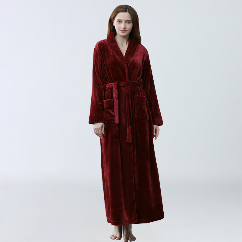 Fleece Flannel Bathrobe