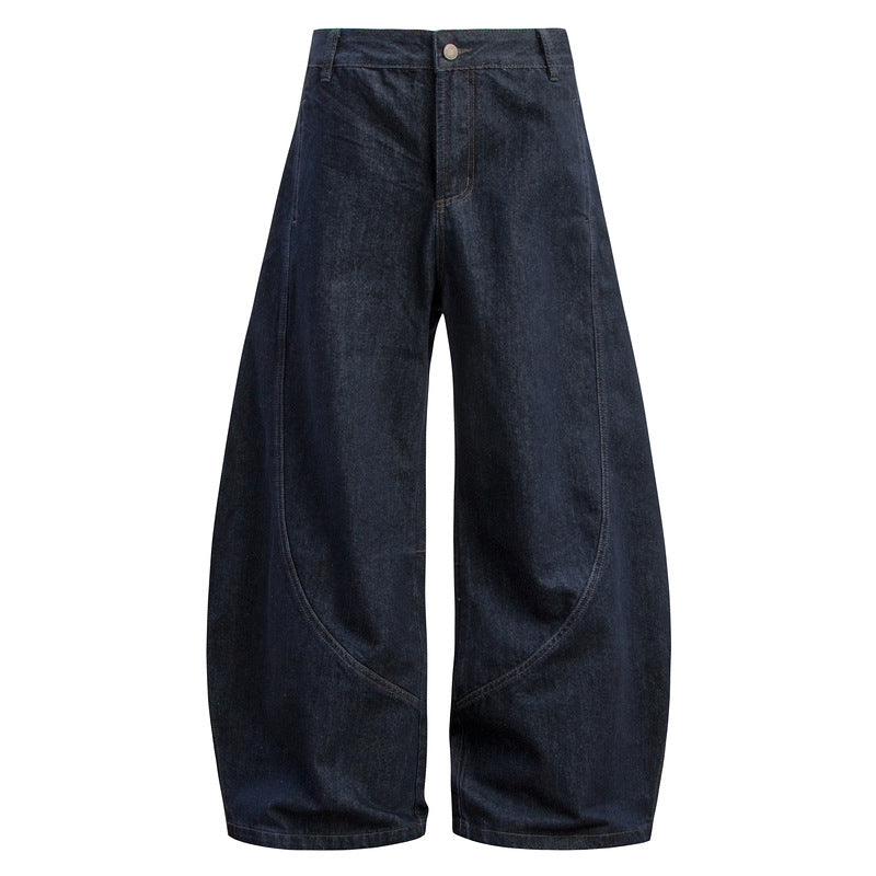 Wide-Leg Flared Straight Trousers