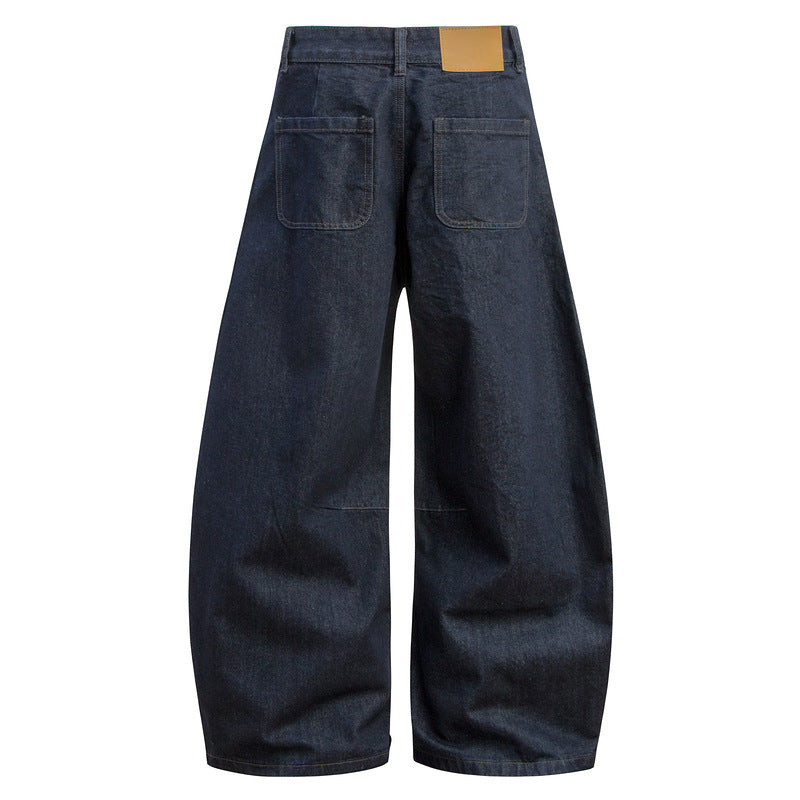 Wide-Leg Flared Straight Trousers