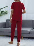 Shiny Tie-Detail Lounge Set