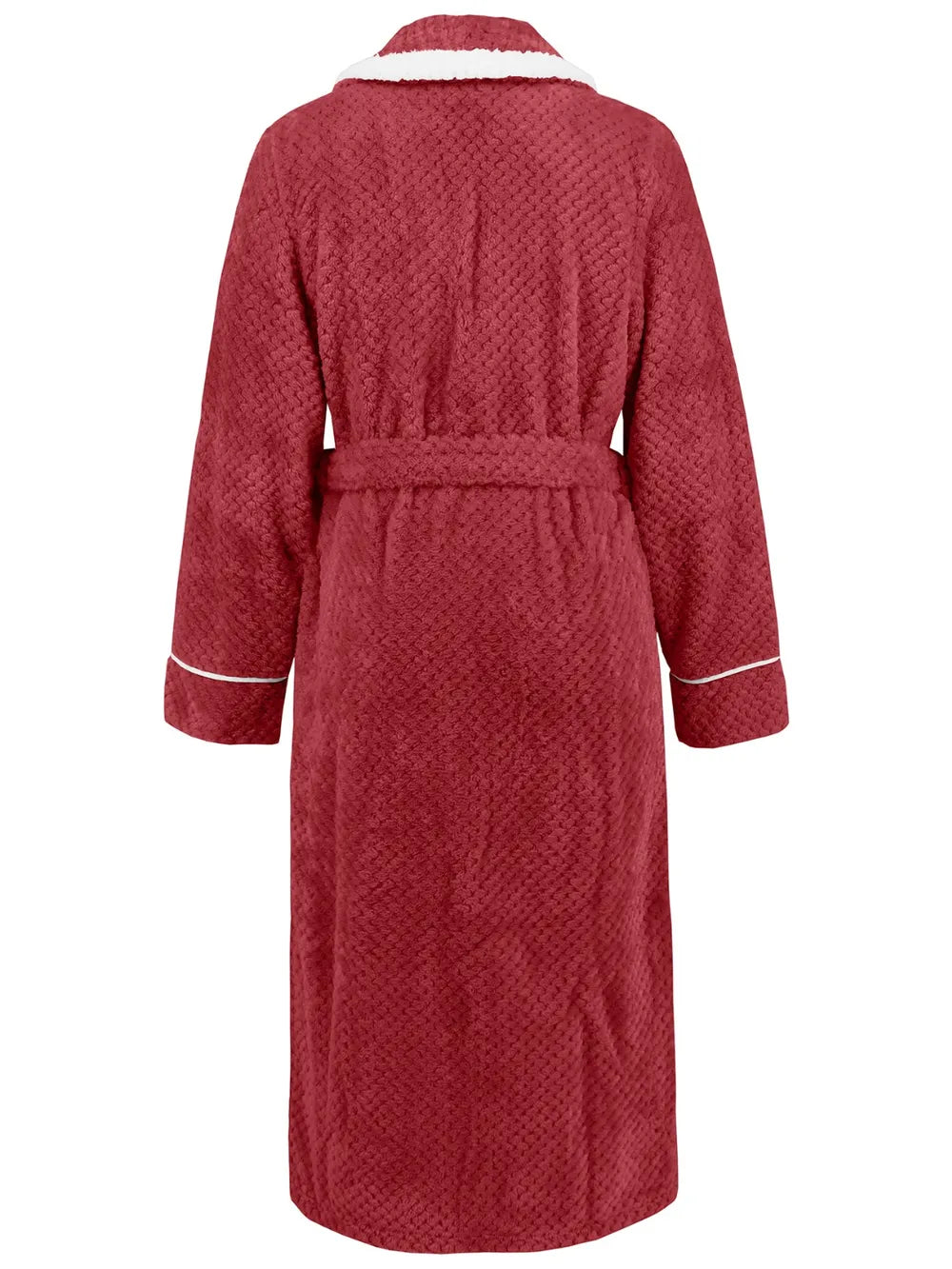 Contrast Trim Tie-Waist Lounge Nightgown