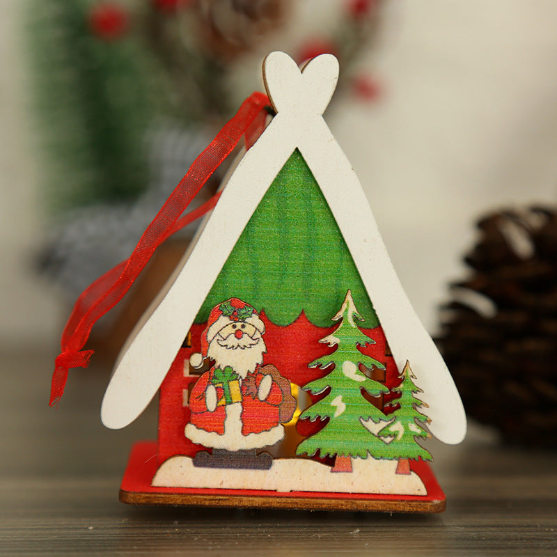 Wooden Christmas Figurine Decoration