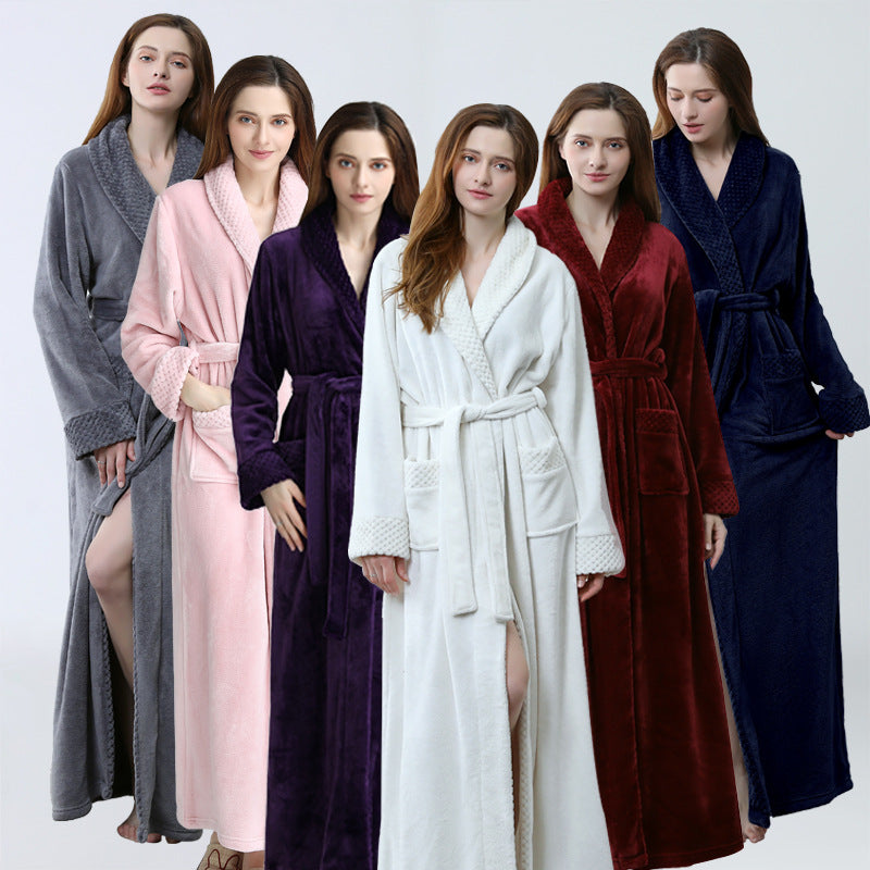 Fleece Flannel Bathrobe