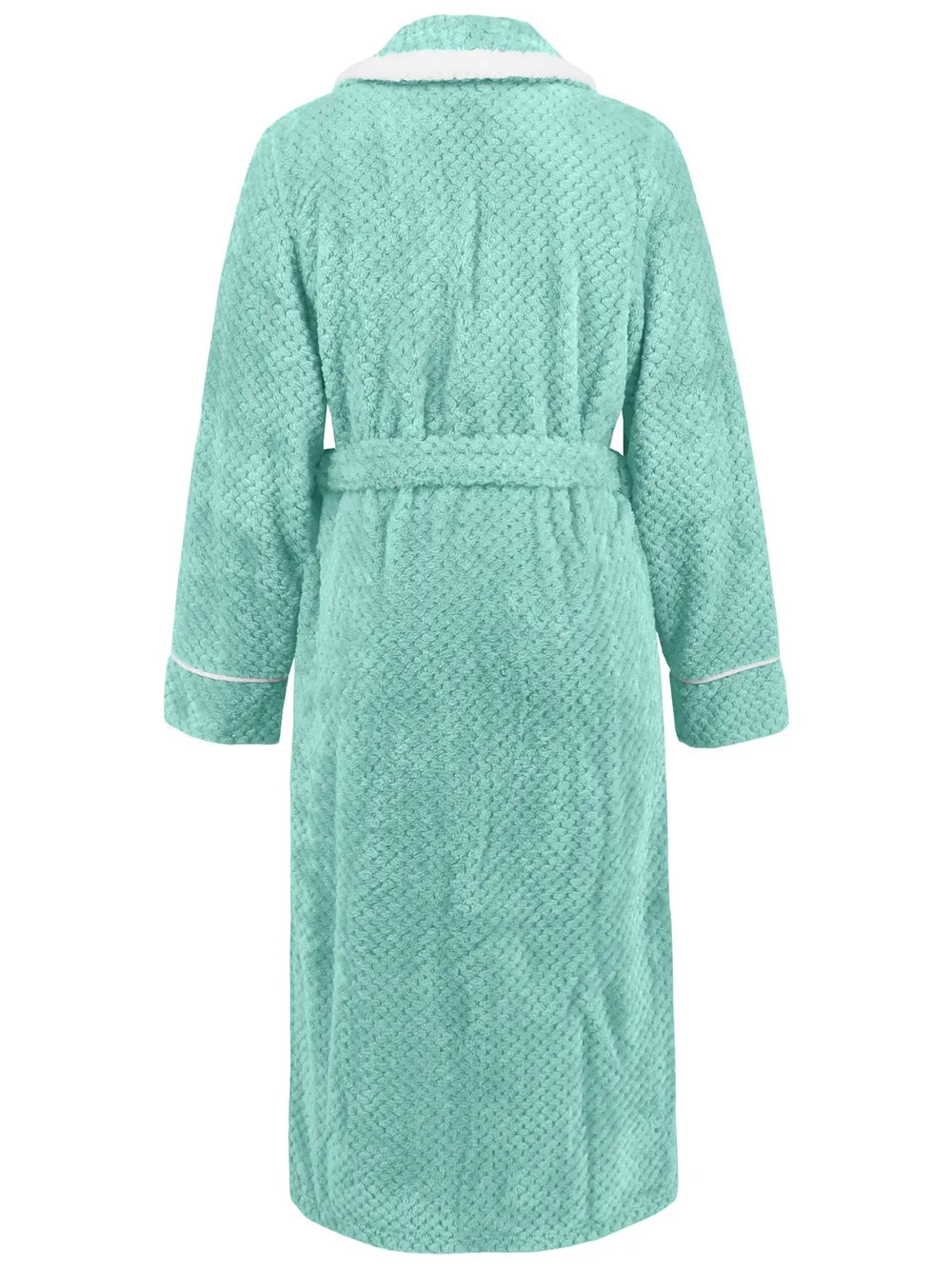 Contrast Trim Tie-Waist Lounge Nightgown