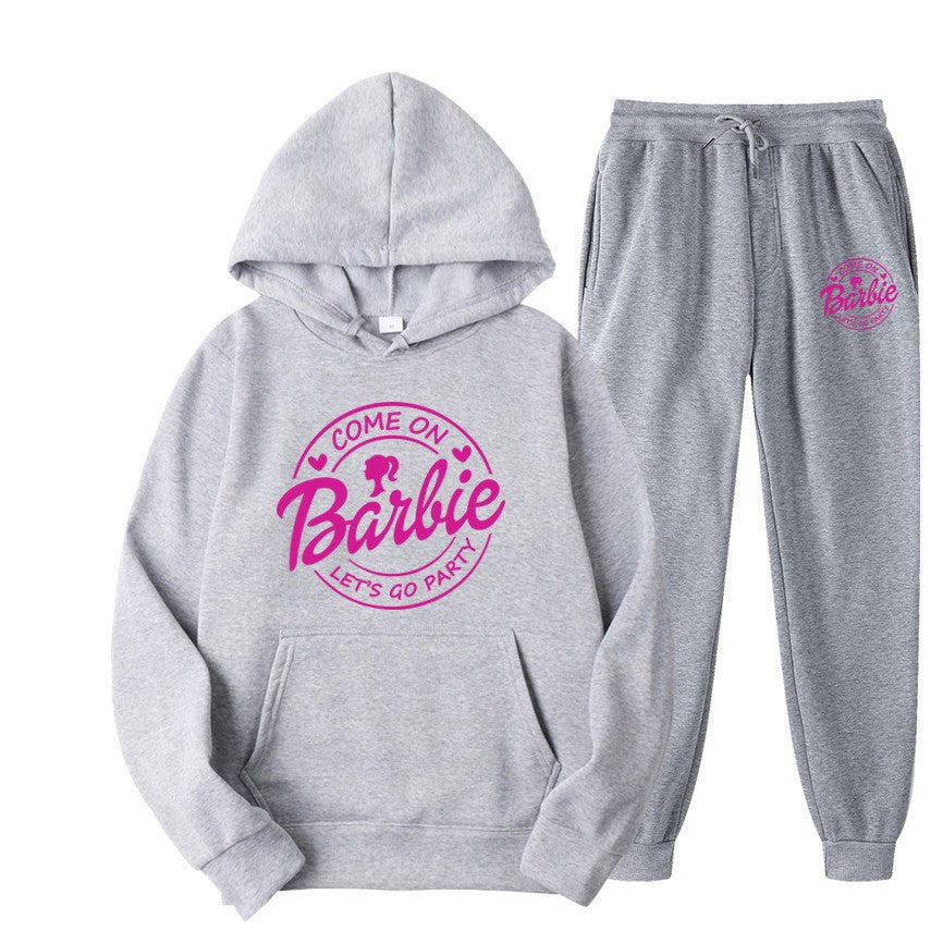 Women's Letter Print Two-Piece Sweatshirt & Jogger Set