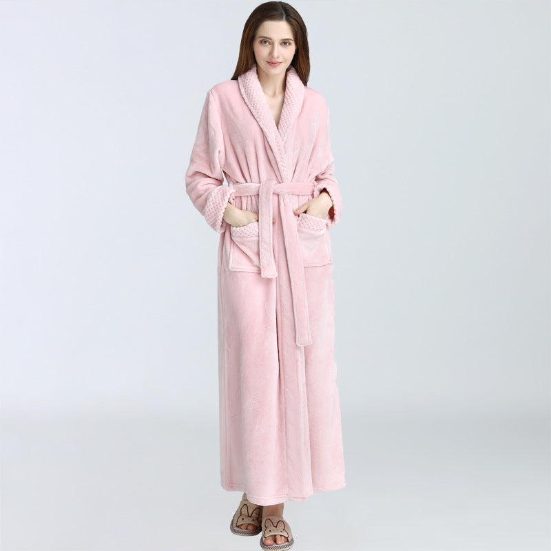 Fleece Flannel Bathrobe