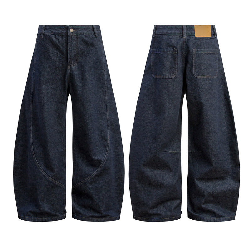 Wide-Leg Flared Straight Trousers