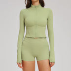 Zip-Up Jacket & Shorts Activewear Set