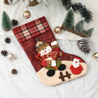 Large Check Christmas Stocking