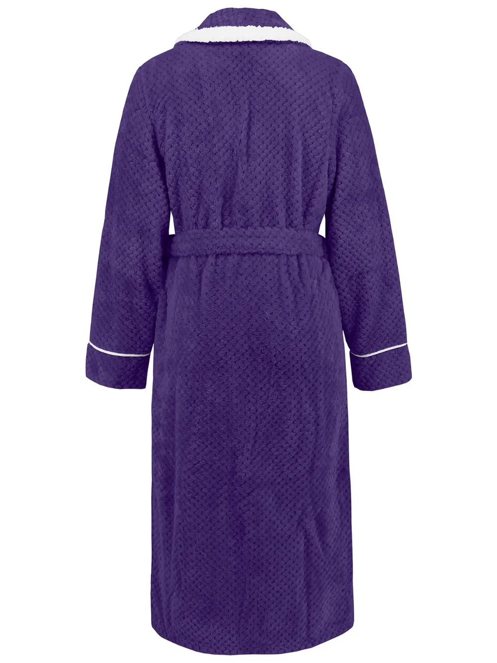 Contrast Trim Tie-Waist Lounge Nightgown