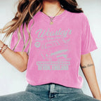 Distressed Print Short Sleeve Top