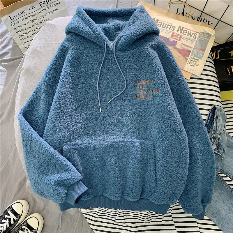 Women's Oversized Fleece Pocket Hoodie