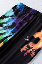Tie-Dye Hollow-Out High Waist Leggings